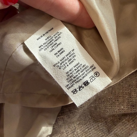 Theory Speckle Wool Skirt in Tan Size 00 - Picture 5 of 9